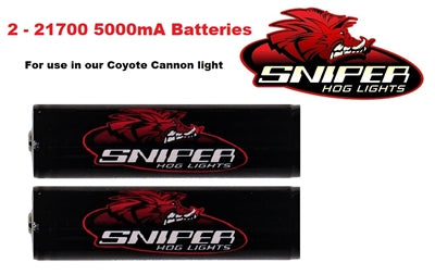 2 21700 5000mA batteries
